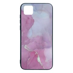 Накладка Marble Glass Case для Huawei Y5P (Рожевий)